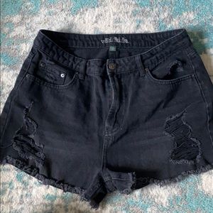 COPY - Black Jean Shorts